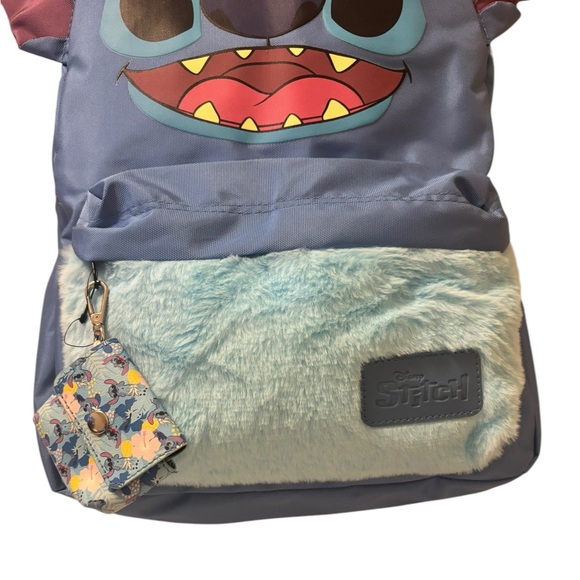 SOLD Bioworld Disney Stitch Fuzzy Figural Backpack - Picture 3 of 16